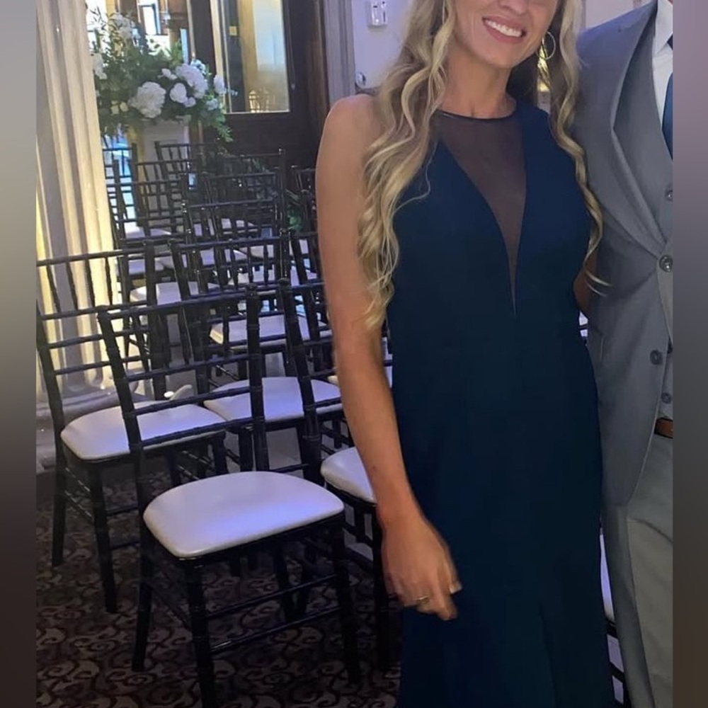 Chic Navy Blue Maxi Dress
